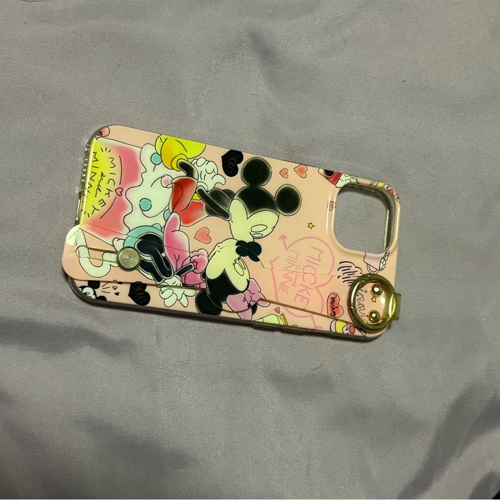 Mickey Mouse Cartoon Phone Case - Pink iPhone 14